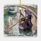 グランドカナルヴェネツィア、イタリアデザインオーナメント セラミックオーナメント (裏面)