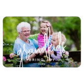 グランドキッズがジョイ写真を持ち込む マグネット (横)