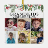 グランドキッズが人生のグランドクリスマスの飾り セラミックオーナメント (正面)