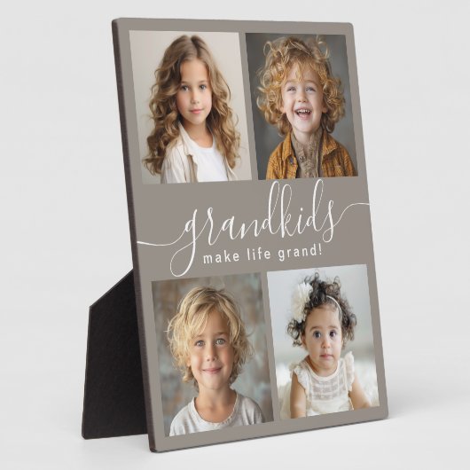 グランドキッズが人生を作る4フォトコラージュ フォトプラーク (側面)