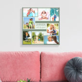 グランドキッズが人生を作る8フォトコラージンググリーン キャンバスプリント (インサイチュ (リビング))