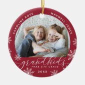 グランドキッズが人生を壮大な写真に セラミックオーナメント (正面)