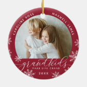 グランドキッズが人生を壮大な写真に セラミックオーナメント (裏面)