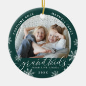 グランドキッズが人生を壮大な写真に セラミックオーナメント (正面)