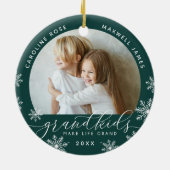 グランドキッズが人生を壮大な写真に セラミックオーナメント (裏面)
