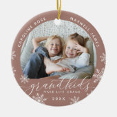 グランドキッズが人生を壮大な写真に セラミックオーナメント (正面)