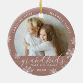 グランドキッズが人生を壮大な写真に セラミックオーナメント (裏面)