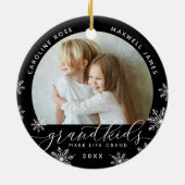グランドキッズが人生を壮大な写真に セラミックオーナメント (裏面)