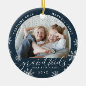 グランドキッズが人生を壮大な写真に セラミックオーナメント (正面)