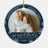 グランドキッズが人生を壮大な写真に セラミックオーナメント (裏面)