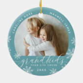グランドキッズが人生を壮大な写真に セラミックオーナメント (裏面)