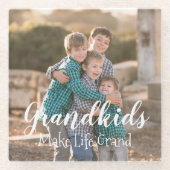 グランドキッズが人生を壮大にする ガラスコースター (正面)