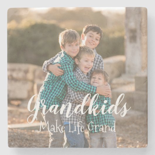 グランドキッズが人生を壮大にする ストーンコースター (正面)