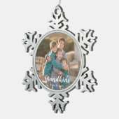 グランドキッズが人生を壮大にする スノーフレークピューターオーナメント (右)