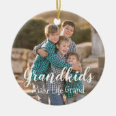 グランドキッズが人生を壮大にする セラミックオーナメント (正面)