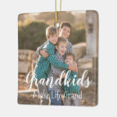 グランドキッズが人生を壮大にする セラミックオーナメント (左)