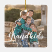 グランドキッズが人生を壮大にする セラミックオーナメント (裏面)