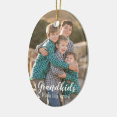 グランドキッズが人生を壮大にする セラミックオーナメント (左)