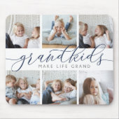 グランドキッズが人生を壮大にする |写真のコラージュ マウスパッド (正面)