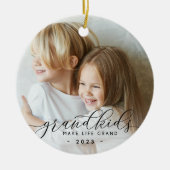 グランドキッズが人生を壮大にする |写真 セラミックオーナメント (正面)