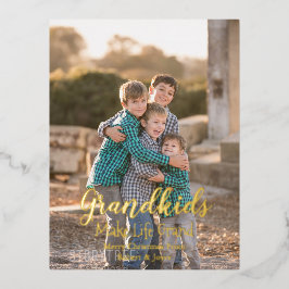 グランドキッズが人生を壮大にする 箔シーズンポストカード