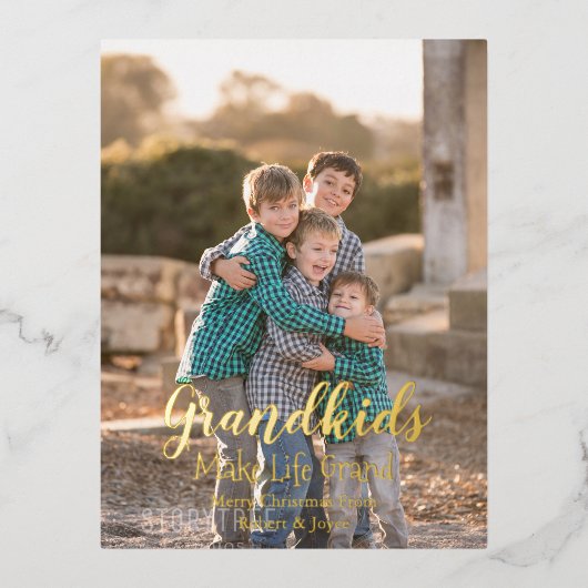 グランドキッズが人生を壮大にする 箔シーズンポストカード (正面)