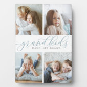 グランドキッズが人生を壮大にする | 4つのフォトコラージュ フォトプラーク (正面)
