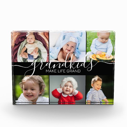 グランドキッズが人生を壮大にする | 6フォトコラージュ フォトブロック (正面)
