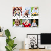 グランドキッズが人生を壮大にする | 6フォトコラージュ ポスター (ホームオフィス)