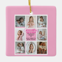 グランドキッズが人生を大きな祖母に作る8フォトカスタム セラミックオーナメント