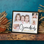 グランドキッズが人生を祖父母に4枚の写真 フォトプラーク (側面)