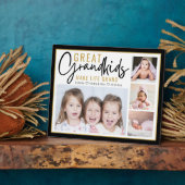 グランドキッズが人生を祖父母に4枚の写真 フォトプラーク (側面)