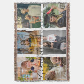 グランドキッズのおばあちゃんの人生の壮大な6写真ギフト スローブランケット (正面縦)