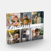グランドキッズのおばあちゃんの人生の壮大な6写真ギフト フォトブロック (左)