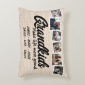 グランドキッズの人生をより壮大な6写真と名前 アクセントクッション (正面(垂直))