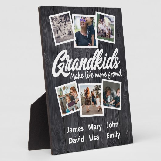 グランドキッズの人生をより壮大にする6写真と名前Pla フォトプラーク (側面)