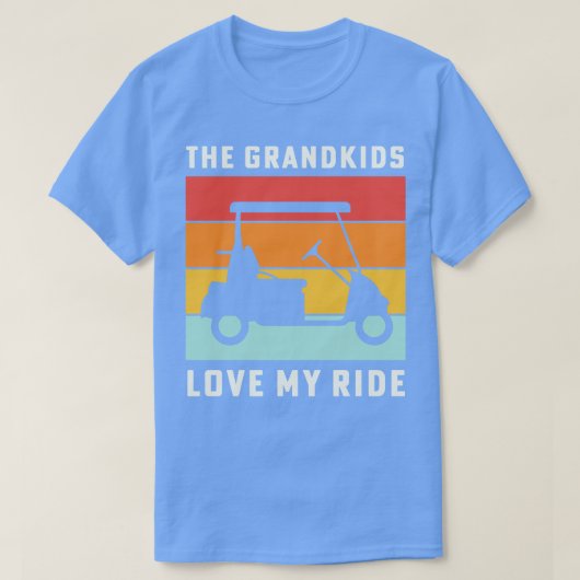 グランドキッズは私のライド引退ゴルフを愛する Tシャツ (デザイン正面)
