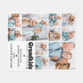 グランドキッズメイクライフカスタムグランド10フォトコラージュ フリースブランケット (正面(横))