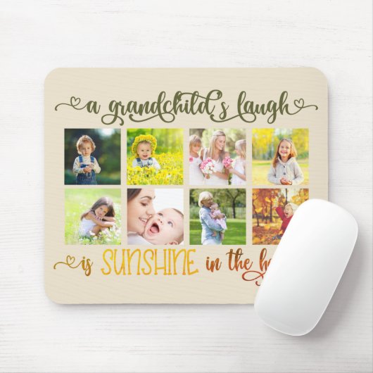 グランドキッズ引用文カスタムとフォトコラージュ マウスパッド (マウス)