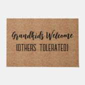 グランドキッズ歓迎その他の許容された – ようこそ ドアマット (正面)
