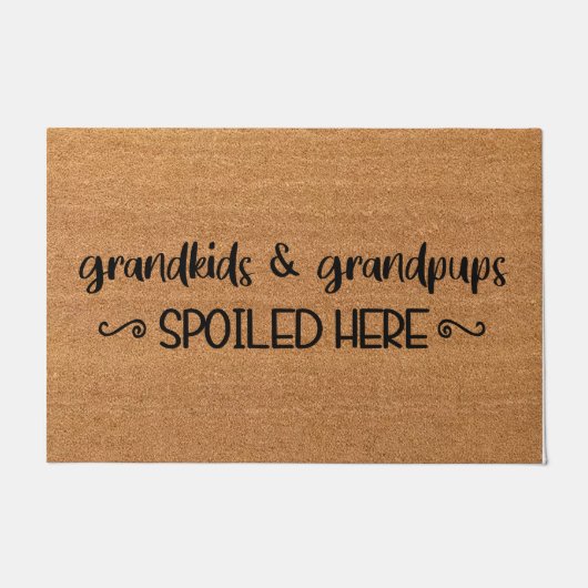 グランドキッズ歓迎の形式、祖父母の贈り物 ドアマット (正面)