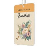 グランドキッズ4フォトフローラハートオレンジ カーエアーフレッシュナー (左)