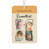 グランドキッズ4フォトフローラハートオレンジ カーエアーフレッシュナー (裏面)