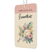 グランドキッズ4枚フォトフローラハートピンク カーエアーフレッシュナー (左)