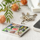 グランドキッズ9スクウェア写真Instagramコラージュ キーホルダー (側面)