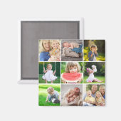 グランドキッズ9スクウェア写真Instagramコラージュ マグネット (正面/裏面)