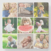 グランドキッズ9スクエアフォトコラージュ ストーンコースター (正面)
