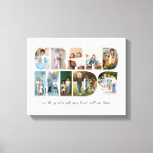 グランドキッズ9フォトコラージュ、祖父母への贈り物 キャンバスプリント (正面)