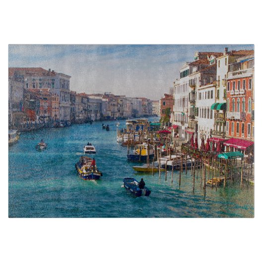 グランドキャナルガラスの切断板の上の朝 カッティングボード (正面)