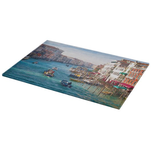 グランドキャナルガラスの切断板の上の朝 カッティングボード (角)